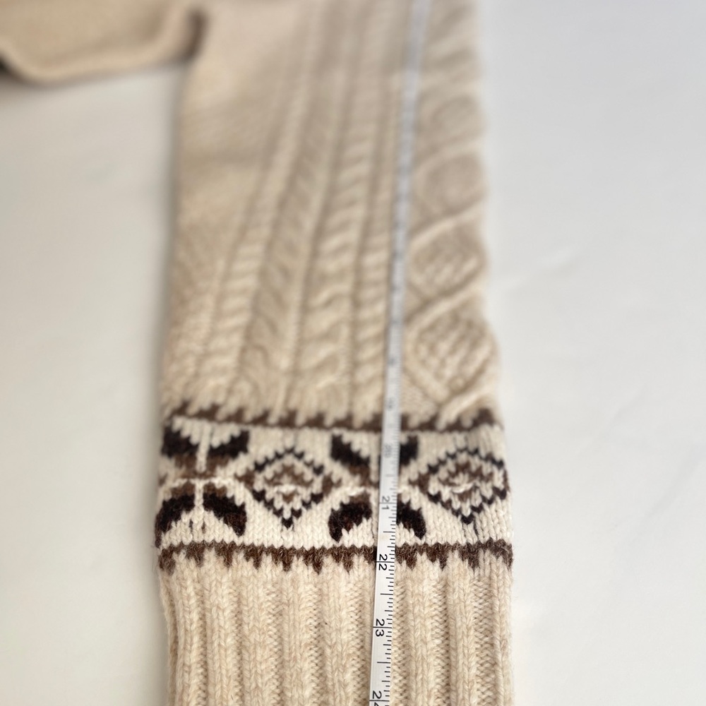 Polo Ralph Lauren 100% Wool cable knit pattern thick crewneck sweaters - Picture 8 of 9